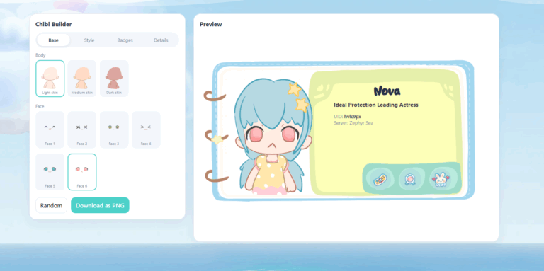 Heartopia – Chibi ID Generator